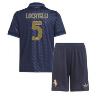 Maglia Calcio Juventus Manuel Locatelli #5 Terza Divisa Bambino 2024-25 Manica Corta (+ pantaloncini)